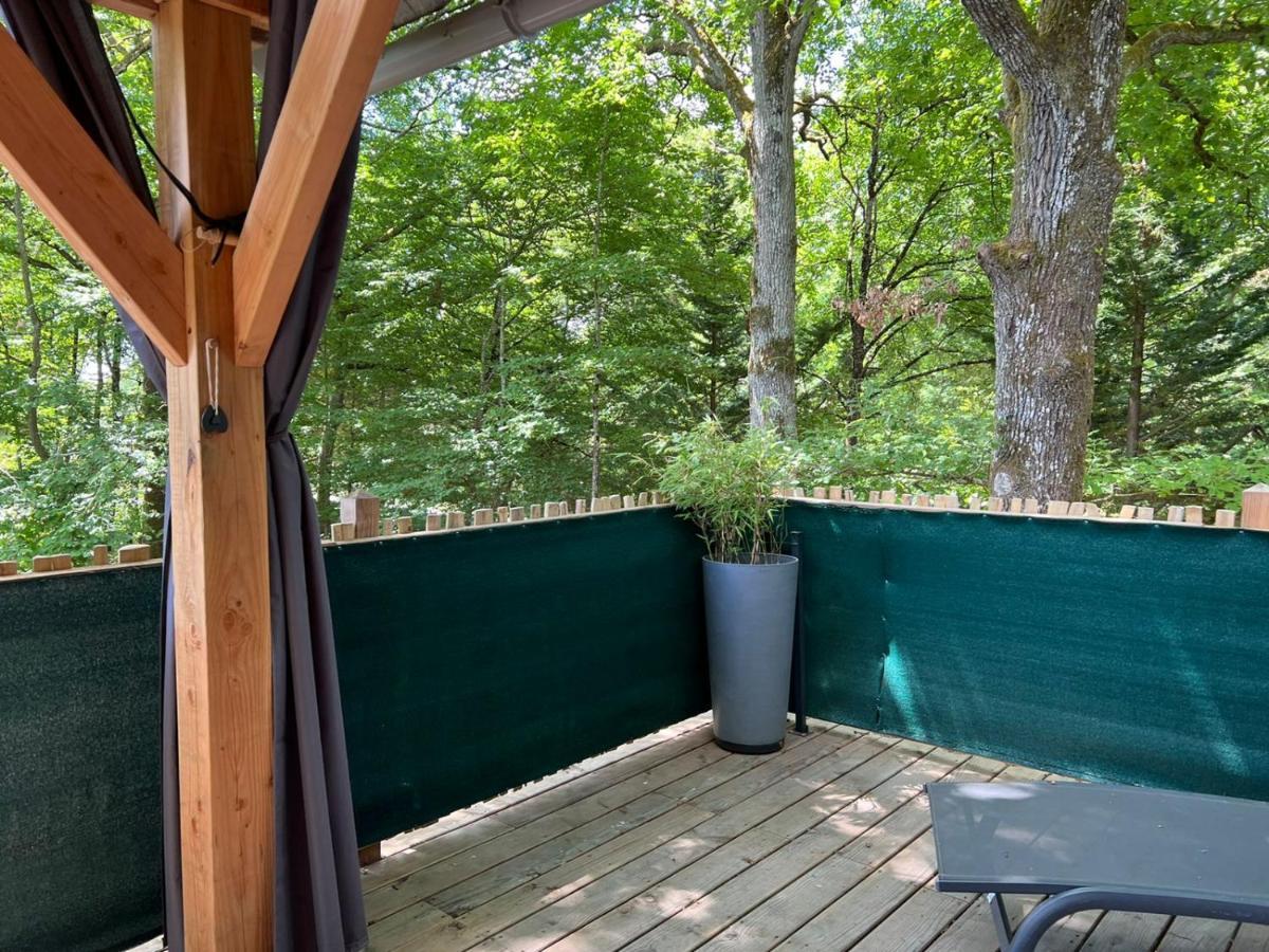 Charmante Cabane Dans Les Arbres Avec Jacuzzi Et Sauna Boismorand Eksteriør billede